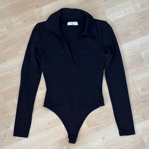 Babaton Black Long Sleeve Bodysuit